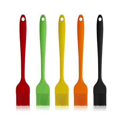 Craebuer Silicone Basting Pastry Brush, 5 Pack Heat Resistant Cooking Brush for Oil Butter Sauce, Food Brush for BBQ Grill Barbeque Kitchen Baking Cooking - CookCave