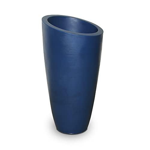Mayne Inc. Modesto 32in Tall Planter - Neptune Blue - 16in L x 16in W x 32in H - 6 Gallons of Soil Capacity (8880-NB) - CookCave
