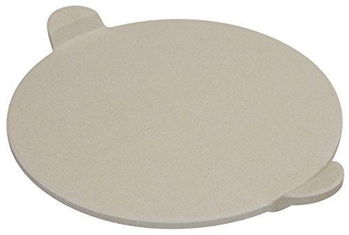 Baking Pizza Stone with handles for Grill, Oven & BBQ15” Durable, Certified Safe, for Ovens & Grills. Bonus Silicone Mitt. - CookCave