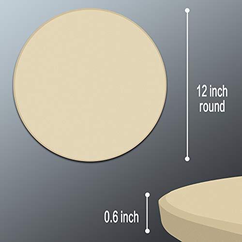 VIKEYHOME Round Pizza Stone, Heavy Duty Cordierite Pizza Grilling Stone, Baking Stone, Pizza Pan, Perfect for Oven, BBQ and Grill, Thermal Shock Resistant, Durable and Safe, 12 Inch Round, 4.6Lbs - CookCave