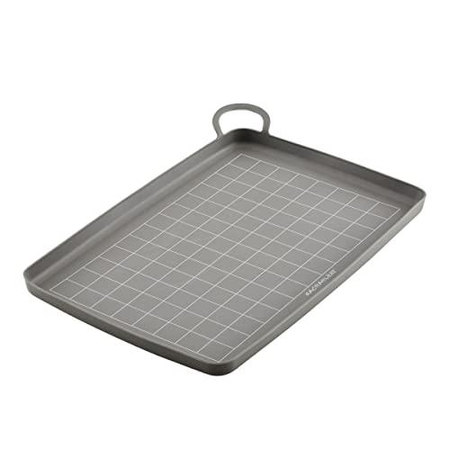 Rachael Ray Tools and Gadgets Silicone Nonstick Roasting and Baking Mat, 10 Inch x 14.75 Inch, Gray - CookCave