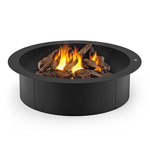 Stanbroil Fire Pit Ring 36-Inch Outer/30-Inch Inner Diameter, Heavy Duty Steel Fire Pit Liner DIY Campfire Ring Above or In-Ground Outdoor Backyard Wood Burning Bonfire - CookCave