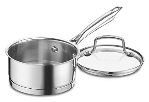 Cuisinart 8919-14 Professional Series 1-Quart Saucepan with Cover, Stainless Steel, Mirror Finish - CookCave