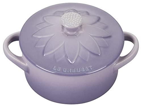 Le Creuset Stoneware Mini Round Cocotte with Flower Lid, 8oz., Provence - CookCave