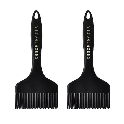 ZHUOMINGJIA 2Pcs Silicone Basting Brush,Large Heat Resistant Silicone Pastry Brushes(8.26''×3.54''), Upgrade Pastry Brush,for Oil Brush for BBQ Kitchen Cooking Baking and Grilling (black) - CookCave