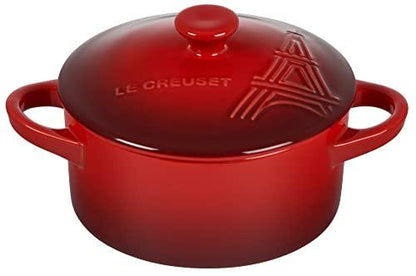 Eiffel Tower Stoneware Mini Cocotte - Cerise - CookCave