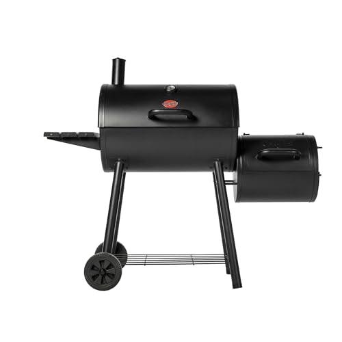 Char-Griller Smokin' Pro Charcoal Grill Offset Smoker, Black - CookCave