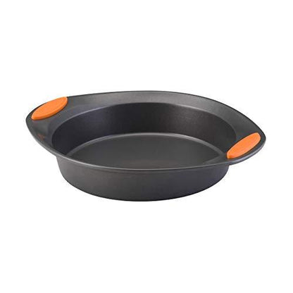 Rachael Ray Yum -o! Nonstick Bakeware Baking Pan With Grips / Nonstick Cake Pan With Grips, Round - 9 Inch, Gray - CookCave