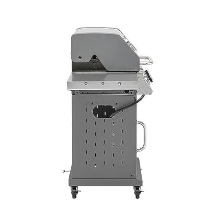 Royal Gourmet GG3001S Stainless Steel 3-Burner Propane Gas Grill, 25,500 BTU Cabinet Style BBQ Gas Grill with Side Tables, Outdoor Cooking Patio Garden Barbecue, Silver - CookCave