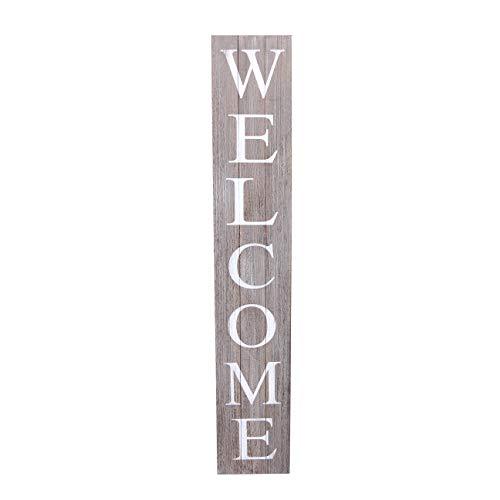 ALBEN Welcome Sign for Front Door Porch – 5 Feet Tall, Vertical Wooden Outdoor and Indoor Welcome Home Decor Sign Wall Decorations (Grey) - CookCave