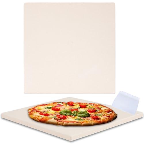 Waykea 10”x10.4”x0.5” Pizza Stone for Toaster Oven | Rectangular Cordierite Grilling Stone Bread Baking Stone for Grill, Oven - CookCave