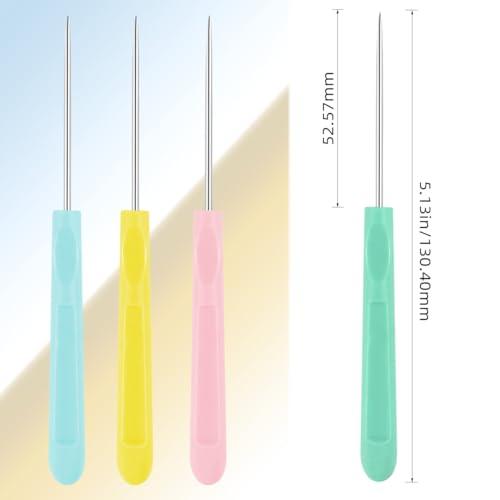 Cookie Decorating Scribe Supplies Icing Scribe Tool for Cake Diy Craft Leather Awl Tool Sewing Stainless Steel Fondant Sugar Stir Needle Biscuit Icing Pin Kit with Handle Baking Scribe Tool(12 Pieces） - CookCave