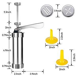 Cool Cook Cookie Press Machine Stainless Steel Biscuit Extruder Press Cookie Gun Kit Set DIY Biscuit Maker Baking Decoration Supplies - CookCave