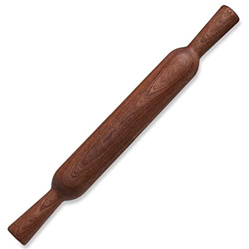 Rolling Pin for Baking, 15.75-Inch Wood Pizza Dough Roller with Handle, Briout Wooden Rolling Pins Baking Utensils for Bread Pastry Fondant - CookCave