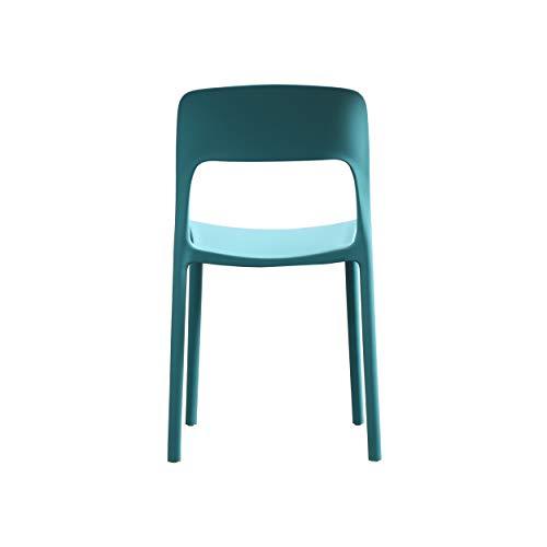 Christopher Knight Home Dean Outdoor Plastic Chairs (Set of 2), Teal - CookCave