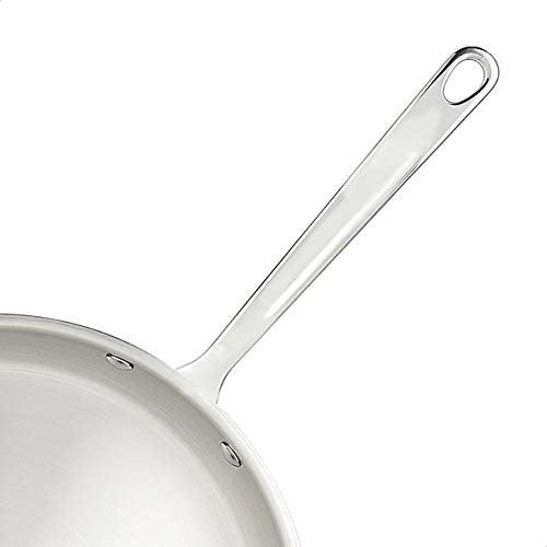Amazon Basics Tri-Ply Stainless Steel Fry Pan, 12 Inch, Silver (Previously AmazonCommercial brand) - CookCave