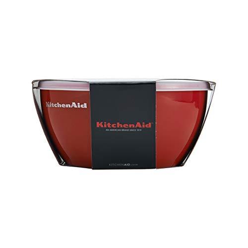 KitchenAid Classic Prep Bowls with Lids, Set of 4, Empire Red - CookCave