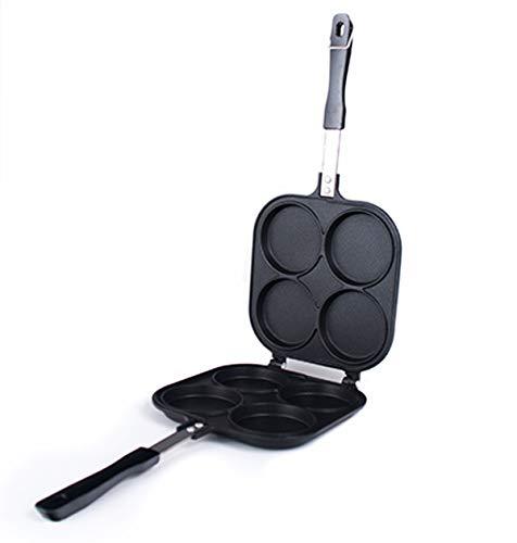 Happy Sales HSOB-YKP4B, Japanese Obanyaki Pan, 3 Inch Diameter Stuffed Pancake Toaster Nonstick Aluminum Pan - CookCave