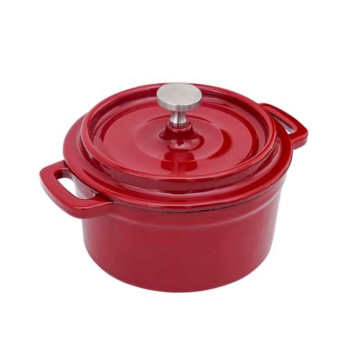 Flavehc Mini Cocotte 8 oz Mini Dutch Oven 0.25 qt. Cast Iron Garlic Roaster for Oven Garlic Confit Pot Ramekins with Lids Oven Safe Set of 4 - CookCave