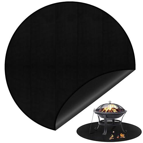 40" Round Fire Pit Mat 3-Layer Outdoor Under Grill Mat Patio Deck Protector BBQ Mat,Fire Proof Pads for Solo Stove Bonfire Under Fire Pit,Charcoal Grills,Griddles and Smokers - CookCave