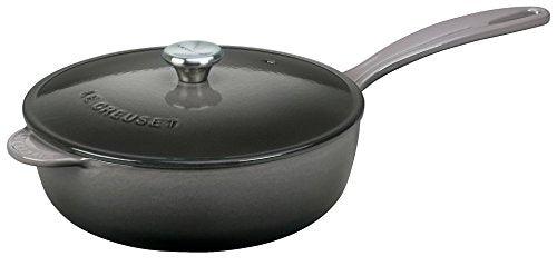 Le Creuset Enameled Cast-Iron 2-1/4-Quart Saucier Pan, Oyster - CookCave