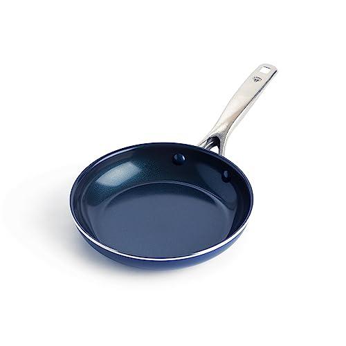 Blue Diamond Cookware Diamond Infused Ceramic Nonstick 8" Frying Pan Skillet, PFAS-Free, Dishwasher Safe, Oven Safe, Blue - CookCave