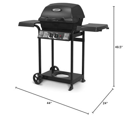 Broil-Mate, 24025BMT, Cast 2-Burner, Liquid Propane Gas Grill, Black - CookCave