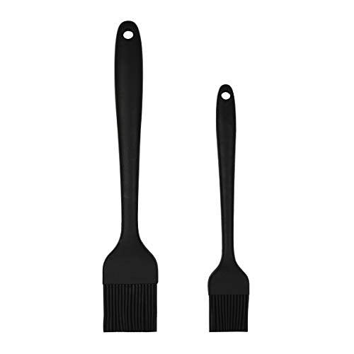 MIFASOO 2 Pack Heat Resistant Silicone Basting Brush,Black Long Handle Pastry Brush for Grilling, Baking, BBQ and Cooking - CookCave