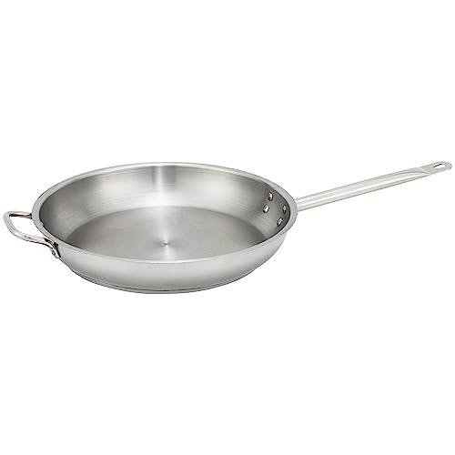 Winware SSFP-14 FryPanSS, 14 Inch, Stainless Steel - CookCave
