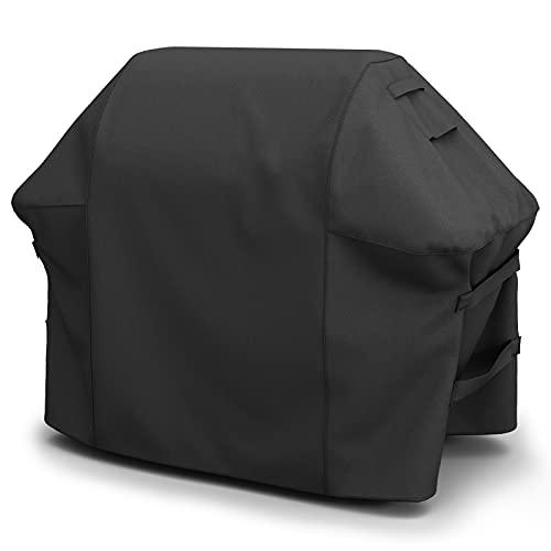 Grill Cover for Weber Spirit 200/300 Series, Also Fits for Spirit II 300, Double Straps and Built-in Vents, Durable & Waterproof, 52-Inch, Black - CookCave