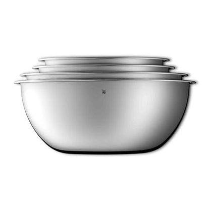 WMF 645709990 Gourmet Bowl Set for Kitchen 4-Piece, Cromargan Stainless Steel, Multifunctional, Mixing Bowl, Serving Bowl, Stackable - CookCave