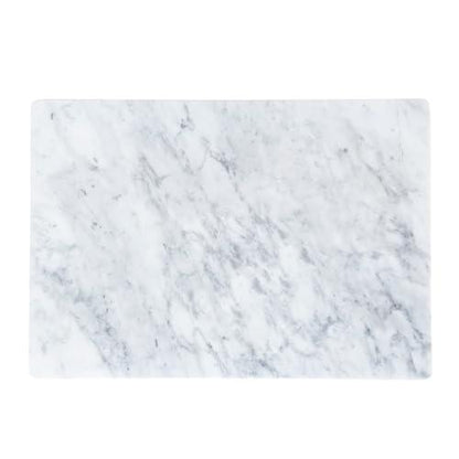 GEOONA 16" x 11" Marble Cutting Board for Kitchen, Marble Cheese Pastry Board, Serving Tray for Cheese, Cake, Dough (Carrara White) - CookCave