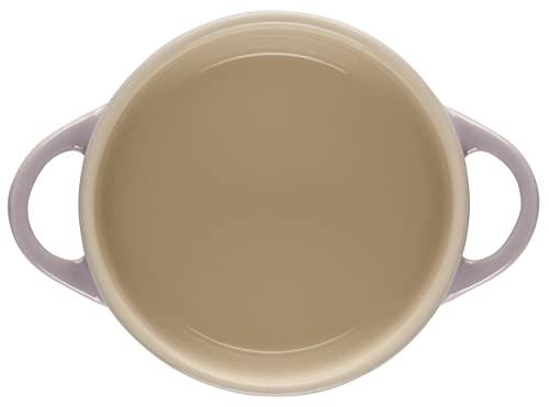 Le Creuset Stoneware Mini Round Cocotte with Flower Lid, 8oz., Provence - CookCave