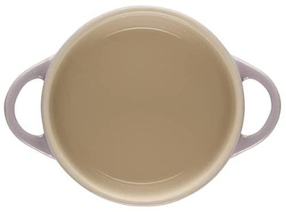 Le Creuset Stoneware Mini Round Cocotte with Flower Lid, 8oz., Provence - CookCave