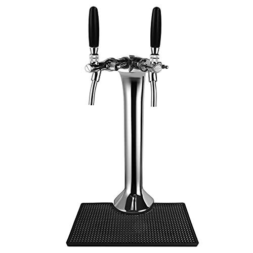 MRbrew Beer Drip Tray, Non-Slip PVC Kegerator Surface Mount Drip Tray Mat, Beverage Bar Drip Tray with Draft Beer Tower Flange Cutout - CookCave