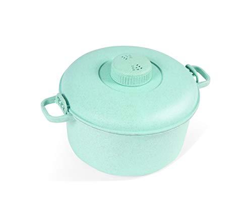Handy Gourmet Eco Friendly Microwave Pressure Cooker - Easy Microwave Cooking - Easy & Fast Microwave Cookware for Rice, Chicken, Pasta, and More - Non-Toxic & Bio-degradable Material (Teal) - CookCave
