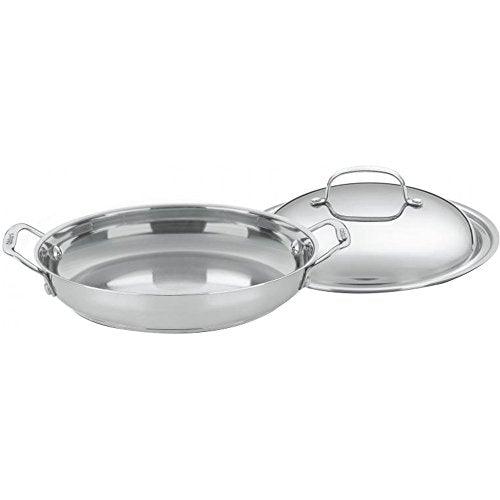 Cuisinart 725-30D Chef's Classic Stainless 12-Inch Everyday Pan with Dome Cover, Silver - CookCave