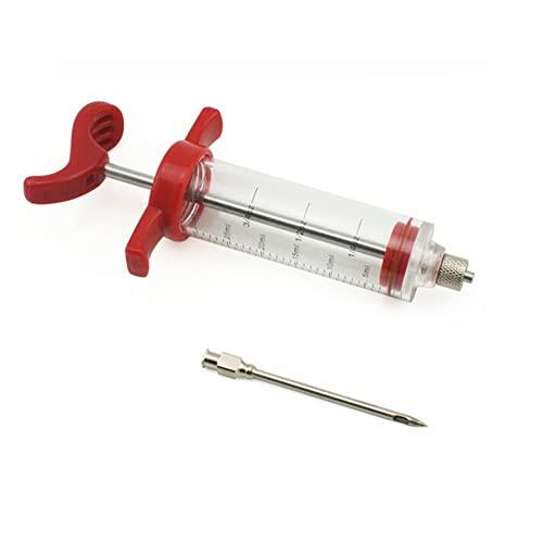 Magik 1-2 Pack Plastic Food Marinade Injector Syringe Screw-on Meat Needle BBQ (Red, 2 Pack) - CookCave