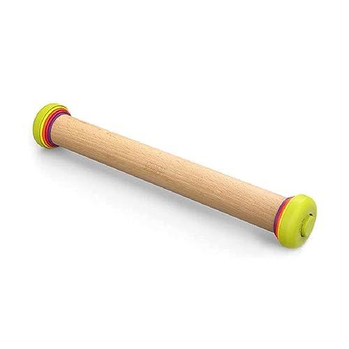 Joseph Joseph PrecisionPin Baking Adjustable Rolling Pin - Consistent and Even Dough Thickness for Perfect Baking Results, Multicolor - CookCave
