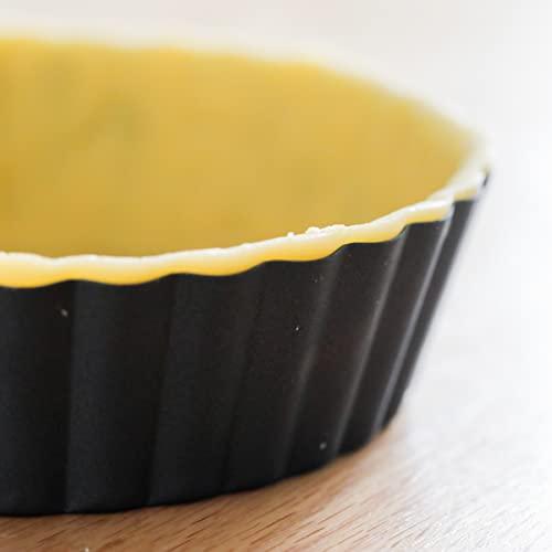 Tosnail 9.5" x 2" Nonstick Tart Pan Quiche Pan Pie Pan with Removable Bottom - CookCave