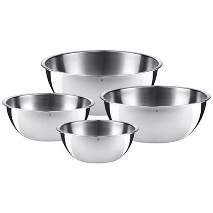 WMF 645709990 Gourmet Bowl Set for Kitchen 4-Piece, Cromargan Stainless Steel, Multifunctional, Mixing Bowl, Serving Bowl, Stackable - CookCave