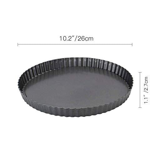 MEICHU 10 Inch Tart Pan Removable Loose Bottom Nonstick Quiche Pan - for Professional and Home Bakers - CookCave