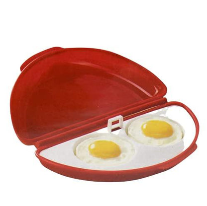 Dependable Industries inc. Essentials Microwaveable Microwave Omelet Pan and 2 Cavity Egg Poacher Set BPA Free Plastic Quick Egg Maker - CookCave