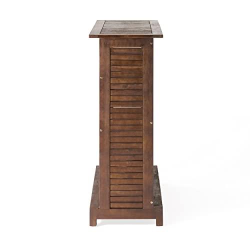 Christopher Knight Home Riviera Acacia Non-FSC KD Wood Bar, Rich Mahagony, Dimensions: 39.40”L x 16.50”W x 43.30”H - CookCave