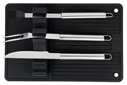 Ozeri BBQ and Grill Utensil Holder Mat Set,Black - CookCave