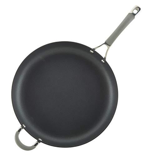 Circulon 81401 14" Helper Handle Hard Anodized Aluminum Skillet, 14 Inch, Oyster Gray - CookCave