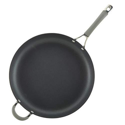 Circulon 81401 14" Helper Handle Hard Anodized Aluminum Skillet, 14 Inch, Oyster Gray - CookCave