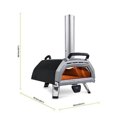 Ooni Karu 16 Multi-Fuel Outdoor Pizza Oven - Wood Fired and Gas Fueled Oven - Outdoor Pizza Maker - Fire and Stonebaked Pizza Oven for Authentic Homemade Pizzas - Dual Fuel Pizza Oven - CookCave