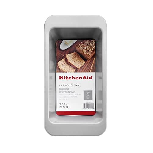 KitchenAid Nonstick Aluminized Steel Loaf Pan, 9x5-inch, Silver - CookCave