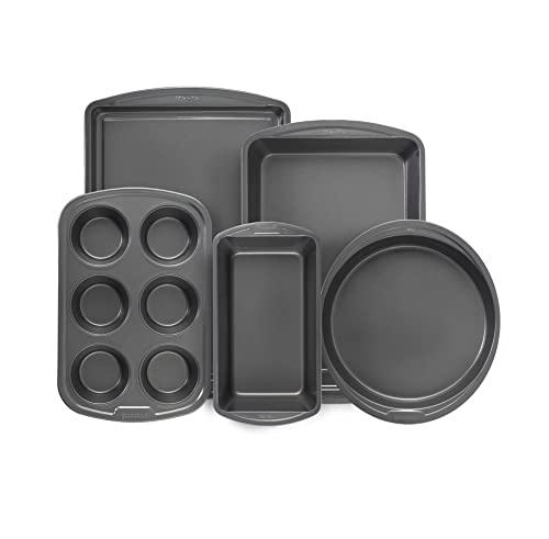 GoodCook Everyday Nonstick Steel 5pc Bakeware Set, Gray - CookCave